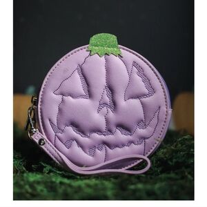 Love Pain And Stitches Wristlet - Lilac Jack-o-Lantern